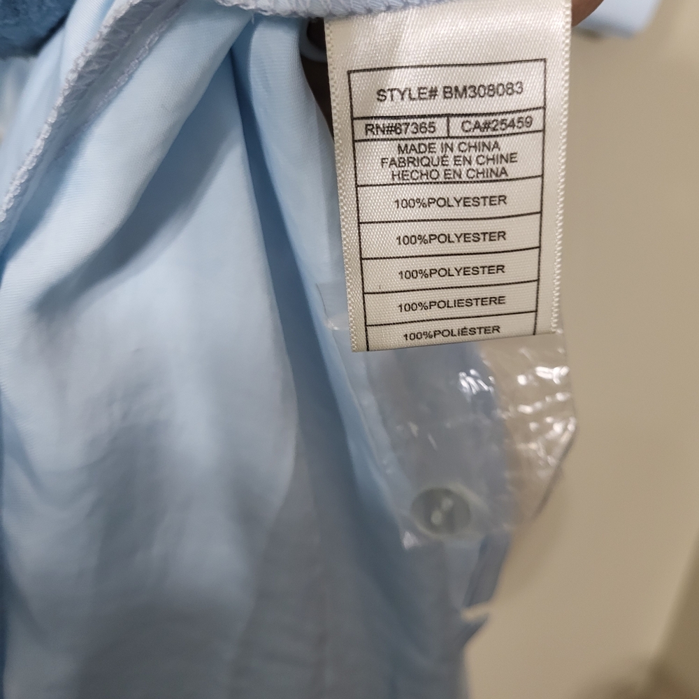 Steve Madden Pale Blue Button-Front Midi Shirt Dress - Picture 4 of 6